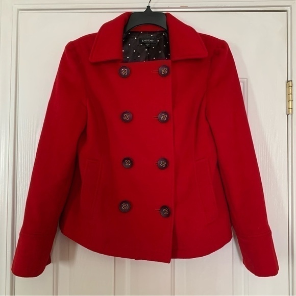 bebe Jackets & Blazers - Women’s Bebe Double Breast Short Peacoat
